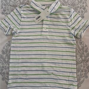 Janie and Jack Blue and Green Striped Polo